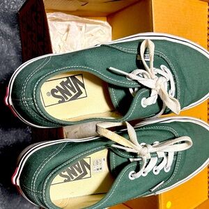 Vans Forest Green Canvas Shoes